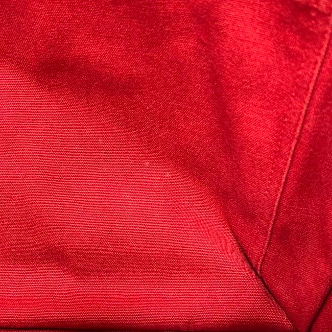 Hermes Tote Deauville MM Red Lightweight Cotton Canvas