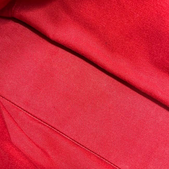 Hermes Tote Deauville MM Red Lightweight Cotton Canvas