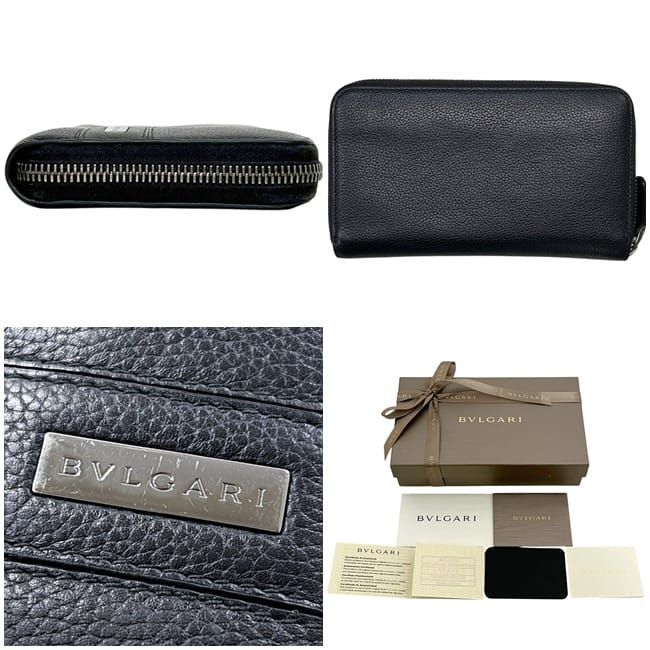 Bvlgari Zip Around Wallet Black MD