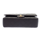 Chanel 11.12 Classic Shoulder Bag Caviar Leather Black Gold