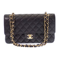 Chanel 11.12 Classic Shoulder Bag Caviar Leather Black Gold