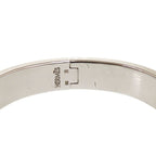 Hermes Clic Clac PM Metal Silver Green Bangle Bracelet