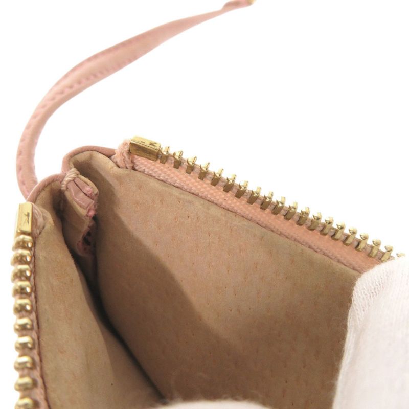Loewe Logo Leather Pink Coin Case