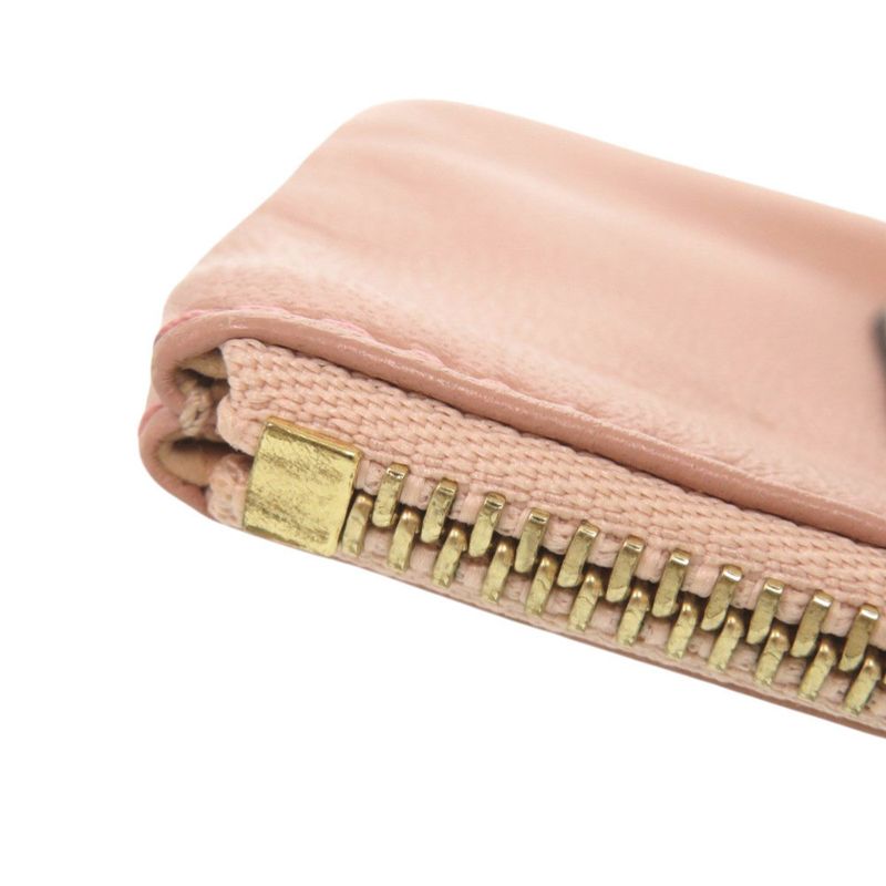Loewe Logo Leather Pink Coin Case