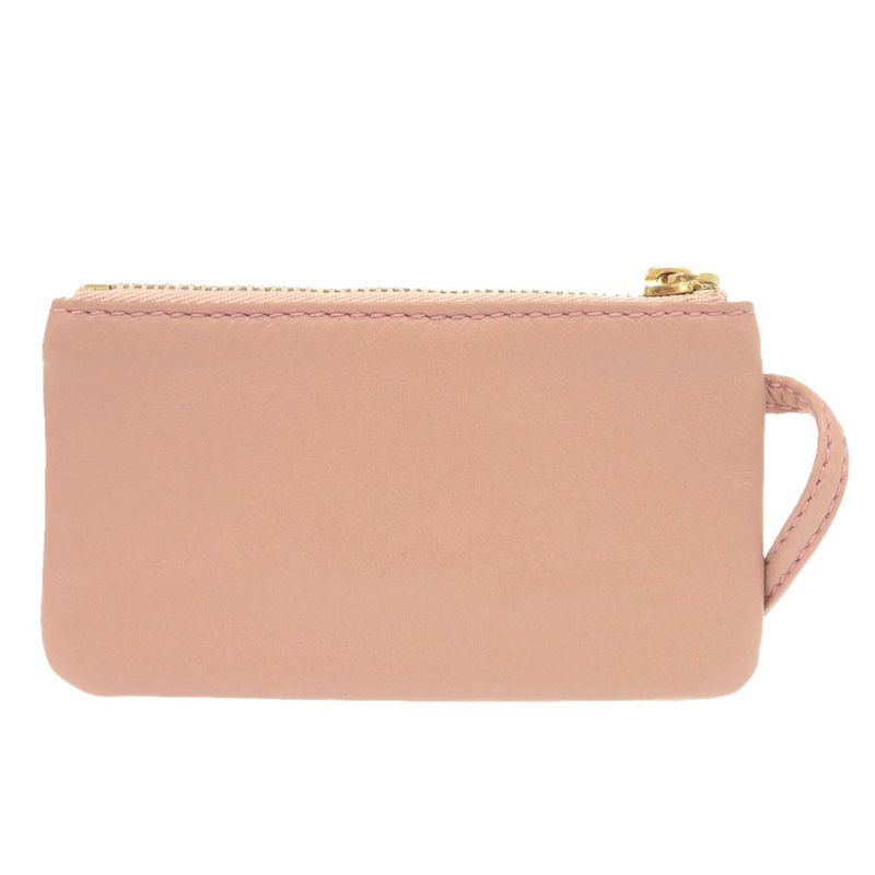 Loewe Logo Leather Pink Coin Case