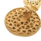 Dolce & Gabbana Logo Brass Crystal Gold Earrings
