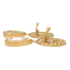 Dolce & Gabbana Logo Brass Crystal Gold Earrings