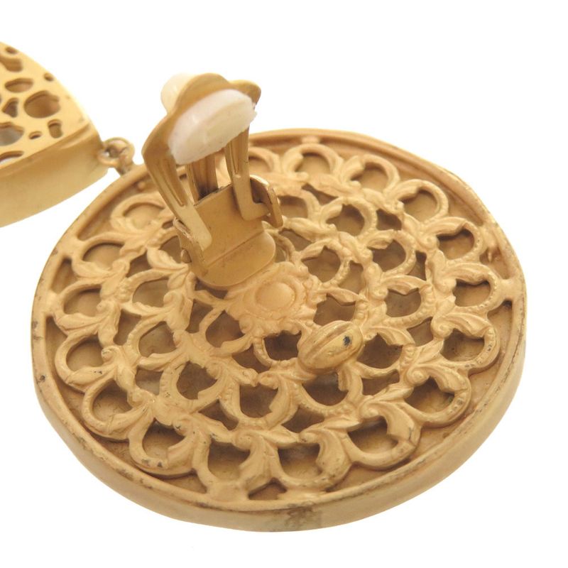 Dolce & Gabbana Logo Brass Crystal Gold Earrings