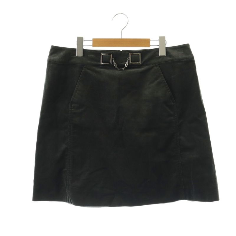 Celine Vintage Mini Skirt Trapezoid Corduroy 44 Chaco le Grey Hk