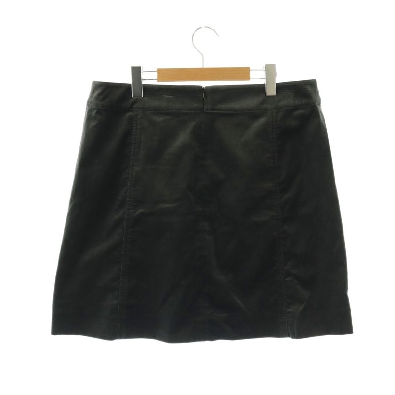 Celine Vintage Mini Skirt Trapezoid Corduroy 44 Chaco le Grey Hk
