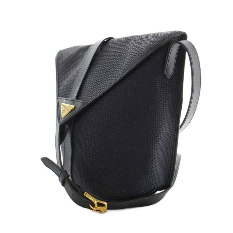 Saint Laurent Yves Vintage Shoulder Bag Mesh Braided Leather