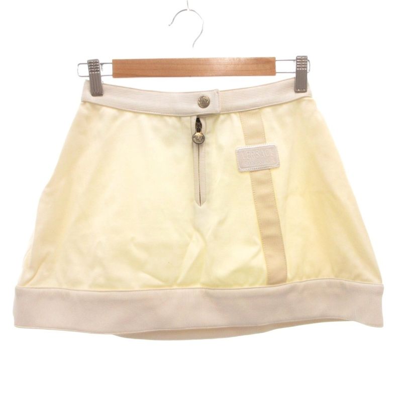 Versace Jeans Couture Miniskirt Logo 40 Ivory