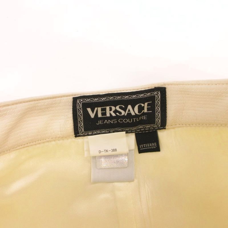 Versace Jeans Couture Miniskirt Logo 40 Ivory