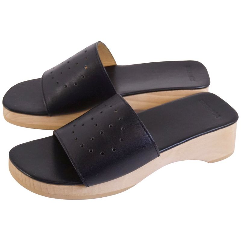 Hermes Sandals Evelyne Wood Leather Shoes