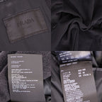 Prada Coat Chester Long Wool Cashmi Dark Gray
