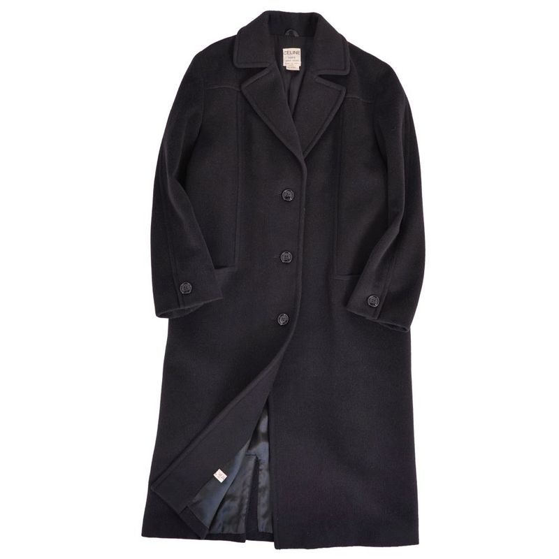 Celine Vintage Coat Long Wool Out