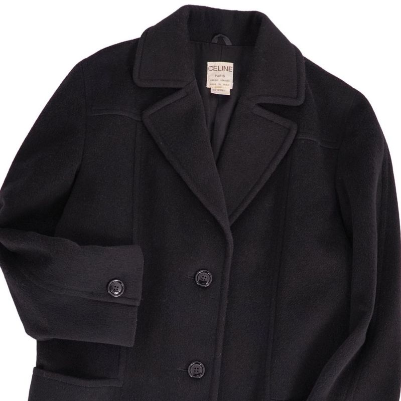 Celine Vintage Coat Long Wool Out