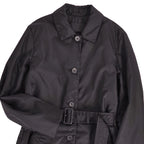 Prada Coat Belted Long Nylon Padded