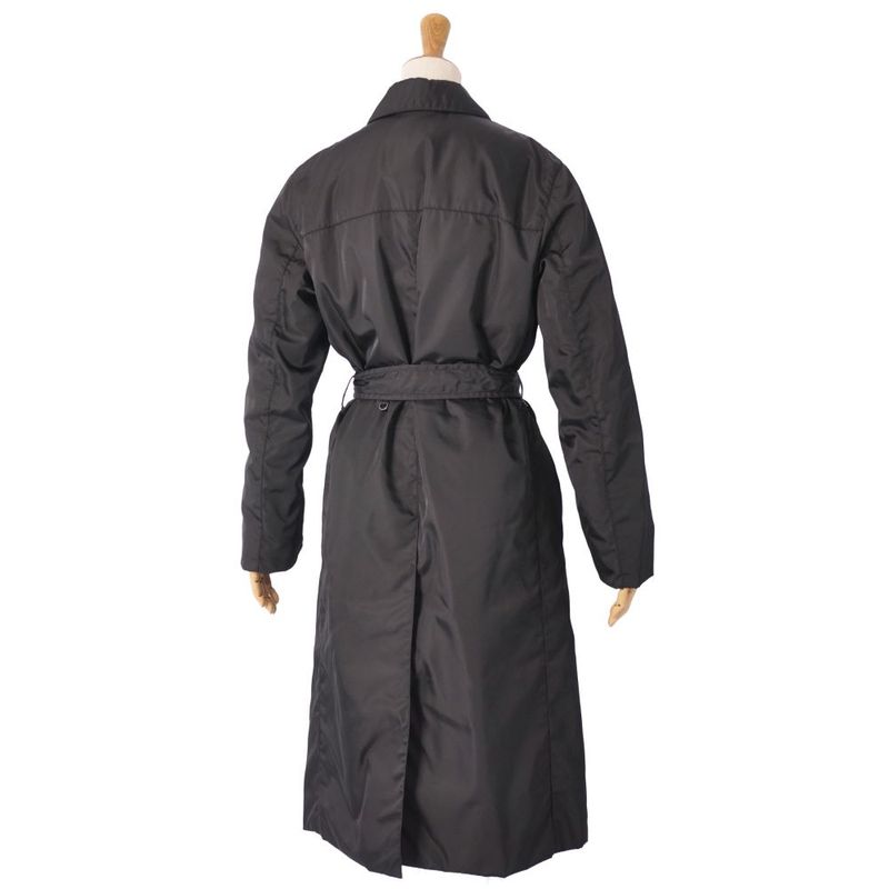 Prada Coat Belted Long Nylon Padded