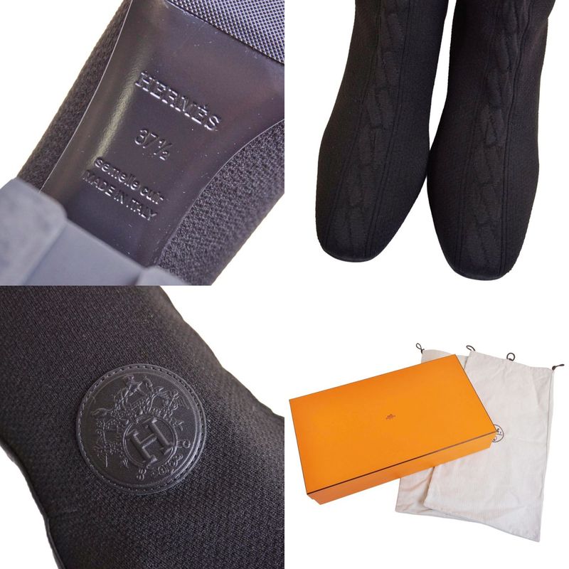 Hermes Boots Fontaine Long Knit Shoes