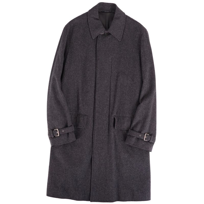 Hermes Collarless Coat Balma Long