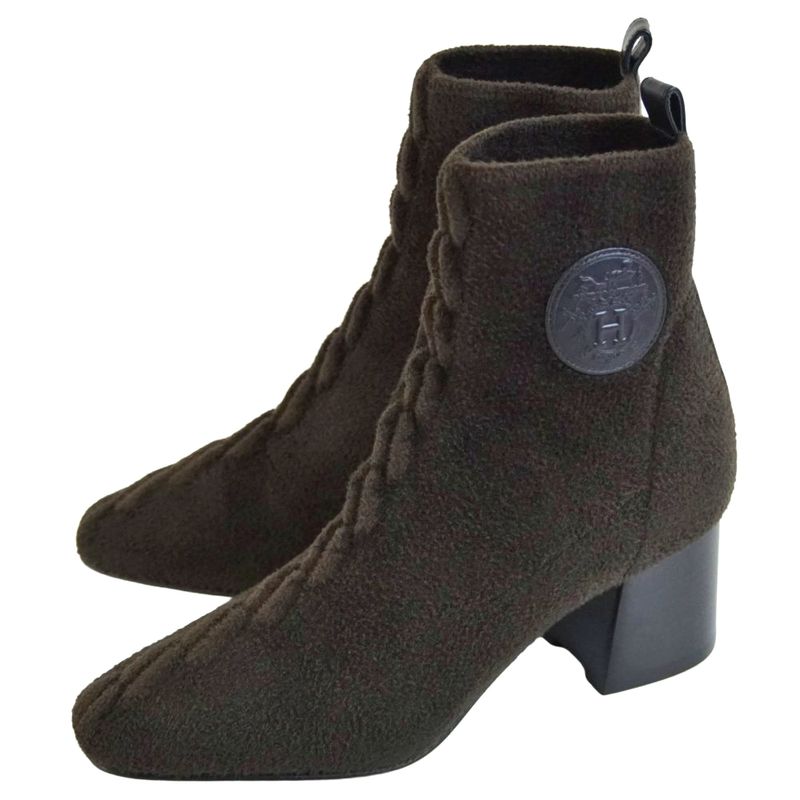 Hermes Boots Voltige Short Khaki Green