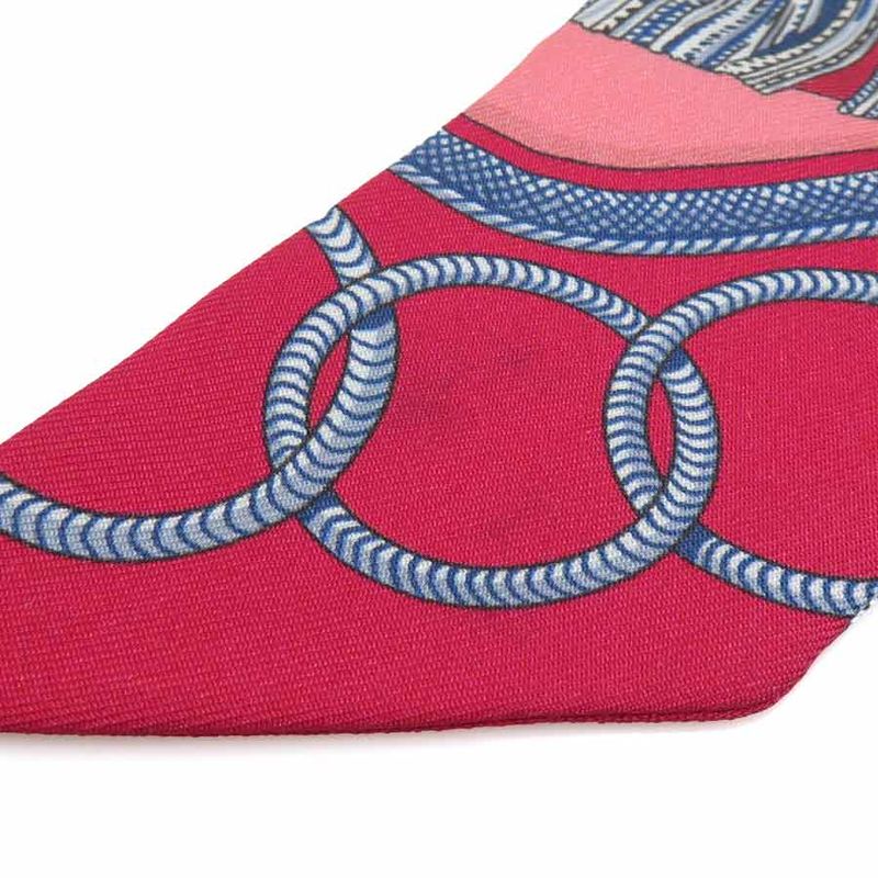 Hermes Scarf Twirly Silk Pink Multicolor