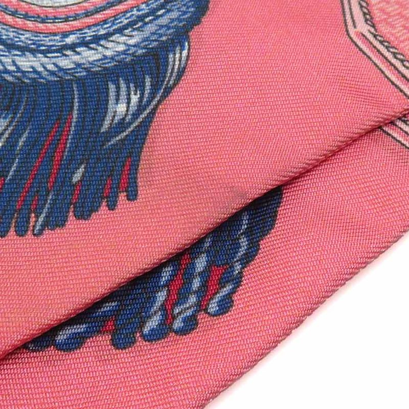 Hermes Scarf Twirly Silk Pink Multicolor