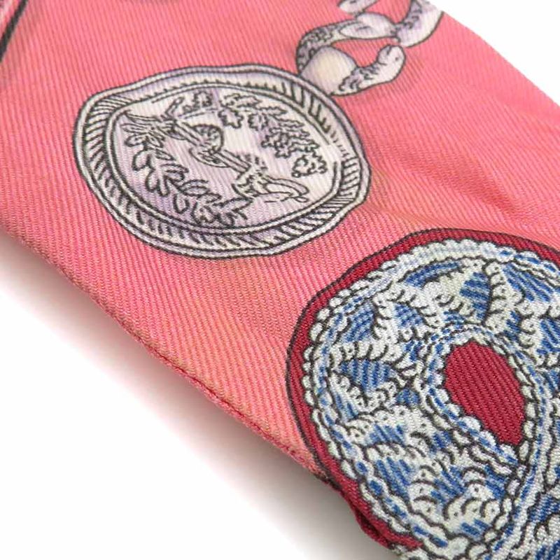 Hermes Scarf Twirly Silk Pink Multicolor
