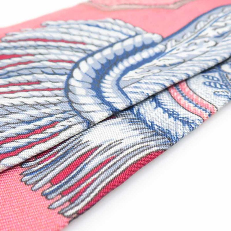 Hermes Scarf Twirly Silk Pink Multicolor