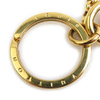 Louis Vuitton Key Ring Charm Porte Cles Into the Flower Gold Brown Pink