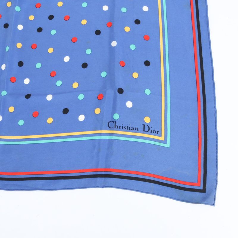 Dior Dot Polka Dot Scarf Shawl Large Rue
