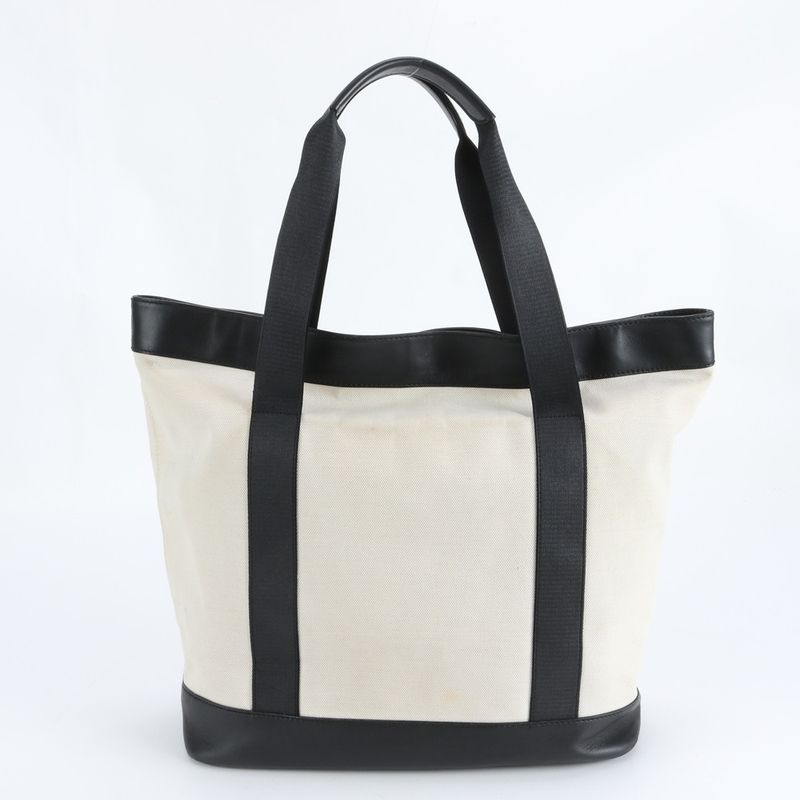 Balenciaga Navy Tote Leather Shoulder Hand A4 Black White