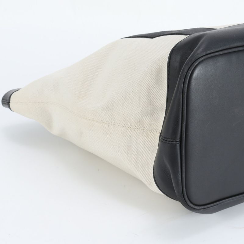 Balenciaga Navy Tote Leather Shoulder Hand A4 Black White