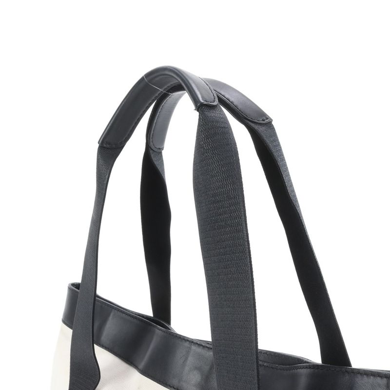 Balenciaga Navy Tote Leather Shoulder Hand A4 Black White