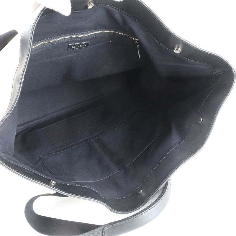 Balenciaga Navy Tote Leather Shoulder Hand A4 Black White