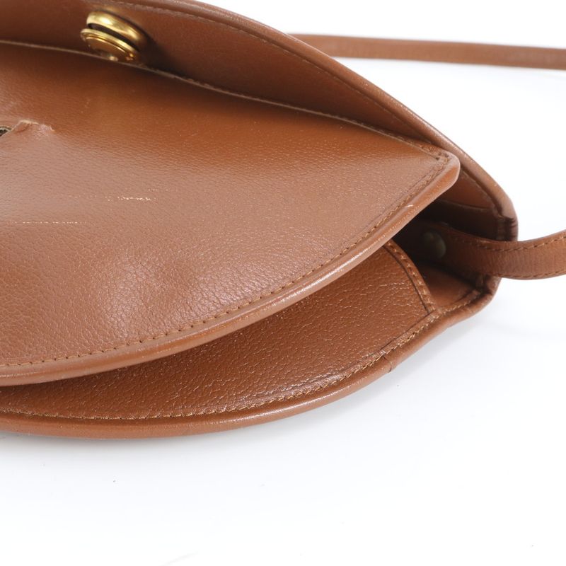 Dior Vintage Leather Shoulder Bag Crossbody Tote Brown Rue