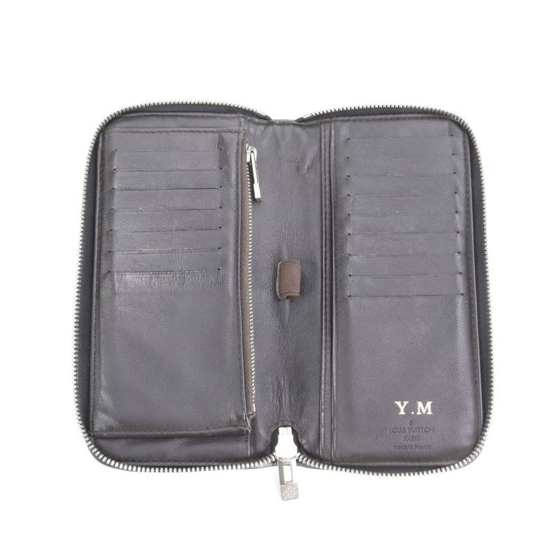 Louis Vuitton Damier Jean Portefeuille Long Zippe Leather Wallet