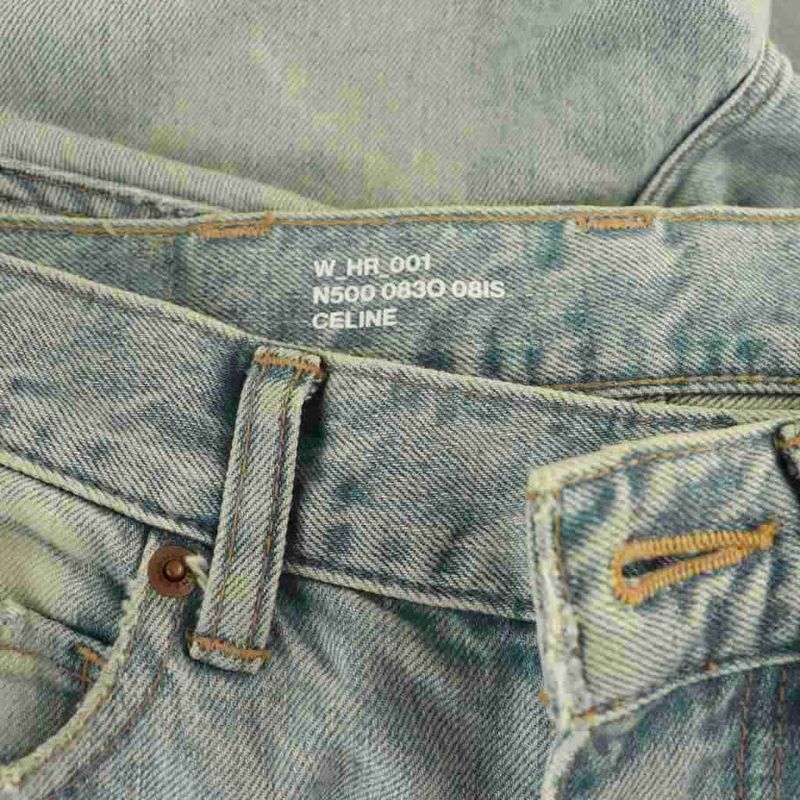 Celine Margaret Jeans Denim Pants Tapered 26 Light Blue