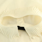 Celine Mia Shirt Blouse with Bow Long Sleeve Open Front 36 Off-white