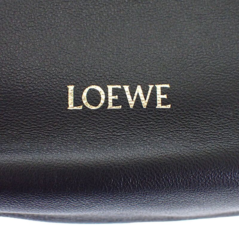 Loewe Flamenco Purse Mini Shoulder Bag 3way Lambskin Black Gold