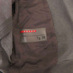 Prada Sport Tailored Jacket Black Leather Half Lining 38 Gray