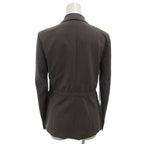 Prada Sport Tailored Jacket Black Leather Half Lining 38 Gray