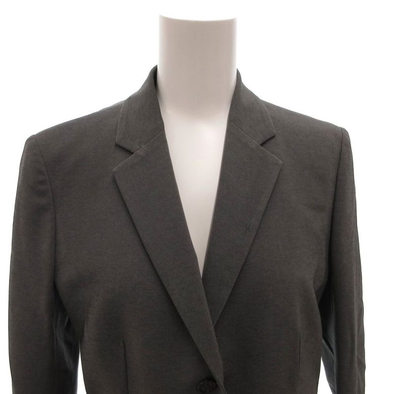 Prada Sport Tailored Jacket Black Leather Half Lining 38 Gray