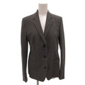 Prada Sport Tailored Jacket Black Leather Half Lining 38 Gray