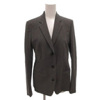 Prada Sport Tailored Jacket Black Leather Half Lining 38 Gray