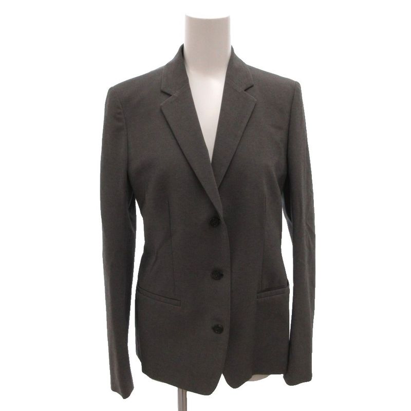 Prada Sport Tailored Jacket Black Leather Half Lining 38 Gray