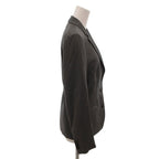 Prada Sport Tailored Jacket Black Leather Half Lining 38 Gray