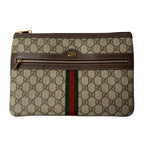 Gucci GG Supreme Clutch Brown Beige