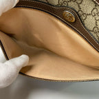 Gucci GG Supreme Clutch Brown Beige